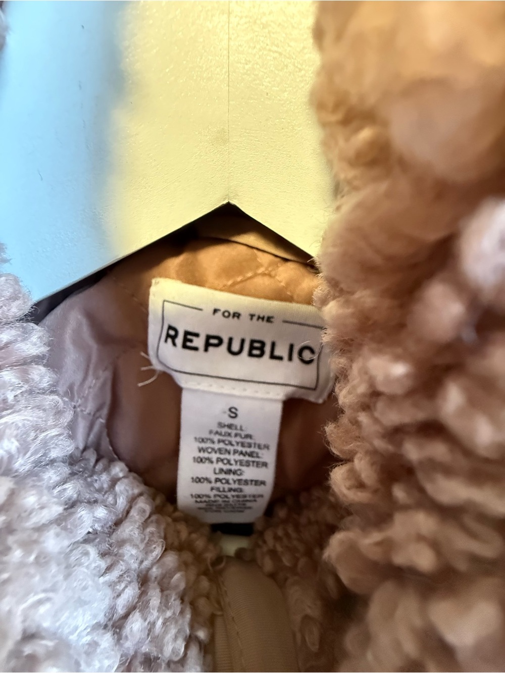 For The Republic Soft Pink Sherpa Jacket - Picture 2 of 3